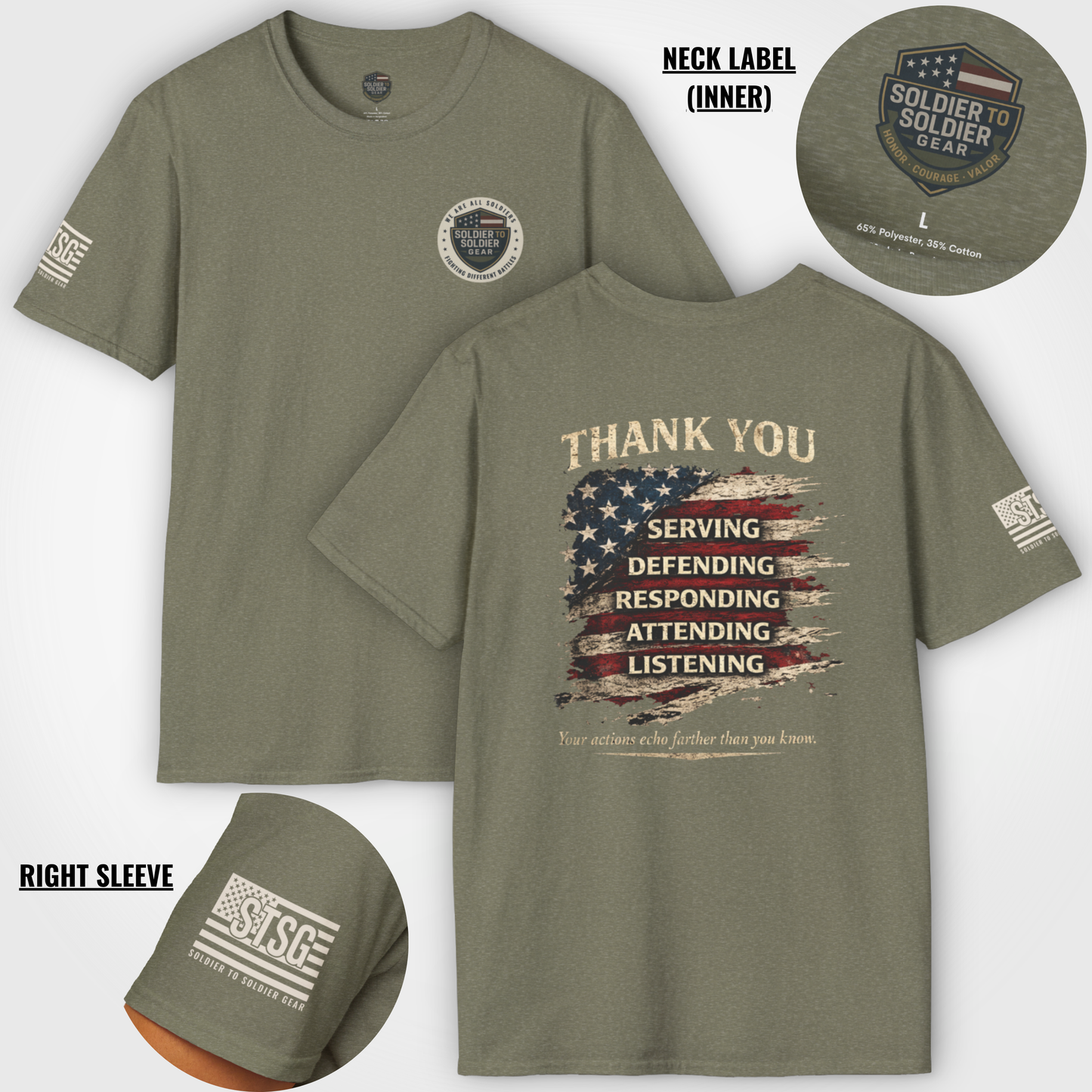 Thank You Veterans Shirt | Distressed American Flag Patriotic Tee