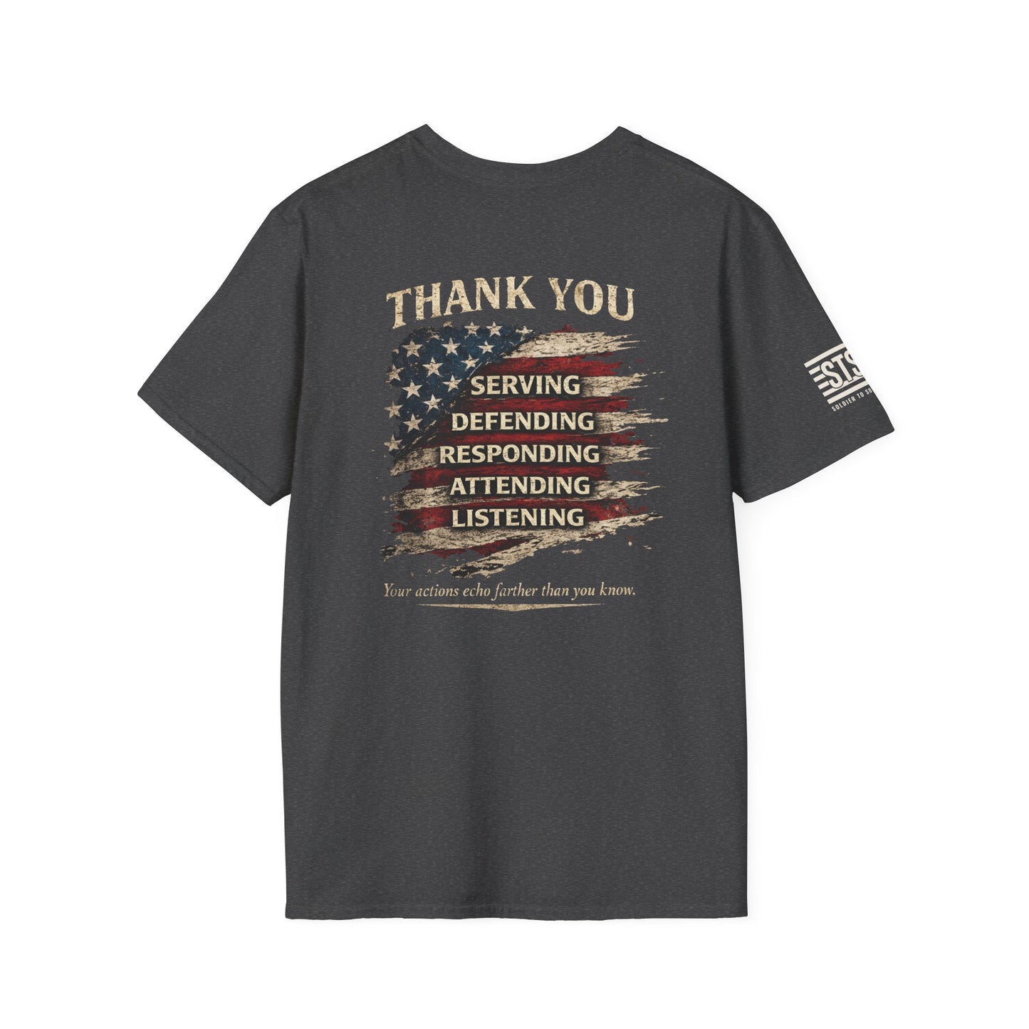 Thank You Veterans Shirt | Distressed American Flag Patriotic Tee
