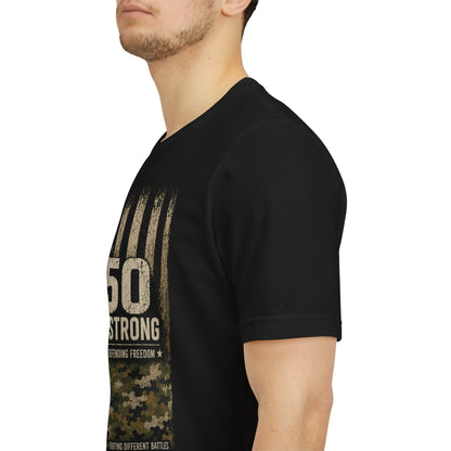 250 Years Strong Military Tribute T-Shirt — 1775-2025 Veteran Patriotic Tee