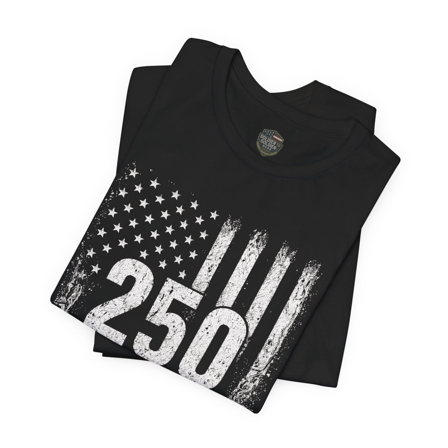 250 Years Strong Military T-Shirt – 1775-2025 Patriotic Service Timeline Tee