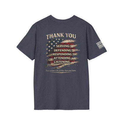 Thank You Veterans Shirt | Distressed American Flag Patriotic Tee