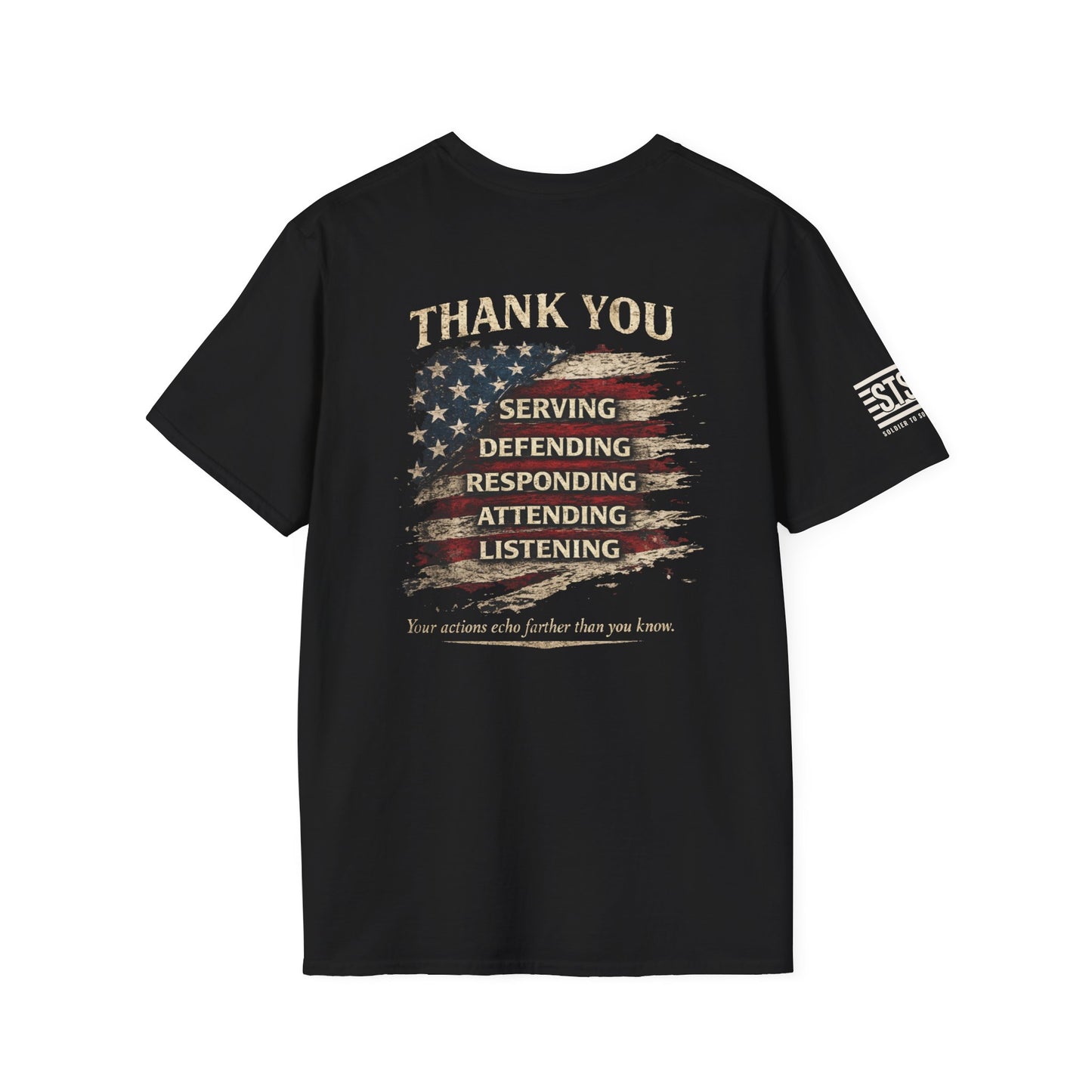 Thank You Veterans Shirt | Distressed American Flag Patriotic Tee