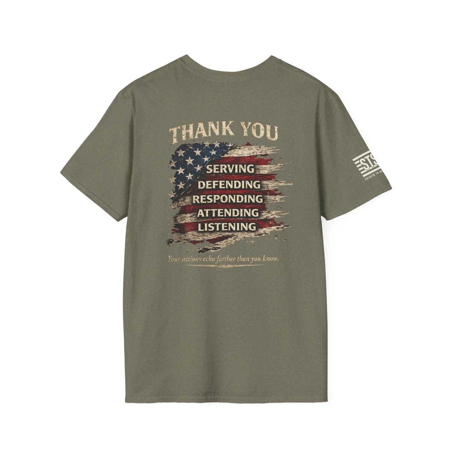 Thank You Veterans Shirt | Distressed American Flag Patriotic Tee