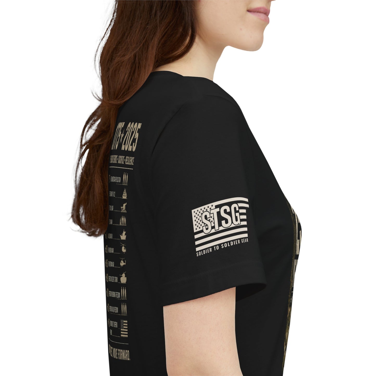 250 Years Strong Military Tribute T-Shirt — 1775-2025 Veteran Patriotic Tee