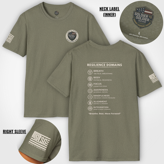 Military Resilience Shirt – Soldier Mindset Tactical Motivational Tee | Veteran Inspired Apparel | Soldier to Soldier Gear