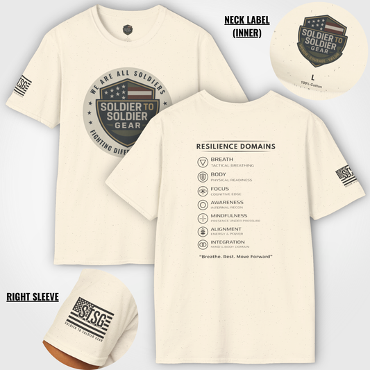 Military Resilience Shirt – Soldier Mindset Tactical Motivational Tee | Veteran Inspired Apparel | Soldier to Soldier Gear