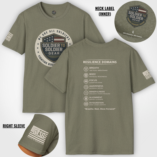 Military Resilience Shirt – Soldier Mindset Tactical Motivational Tee | Veteran Inspired Apparel | Soldier to Soldier Gear
