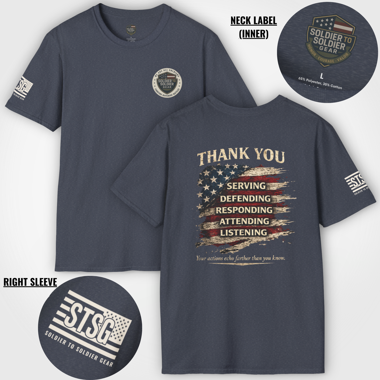 Thank You Veterans Shirt | Distressed American Flag Patriotic Tee