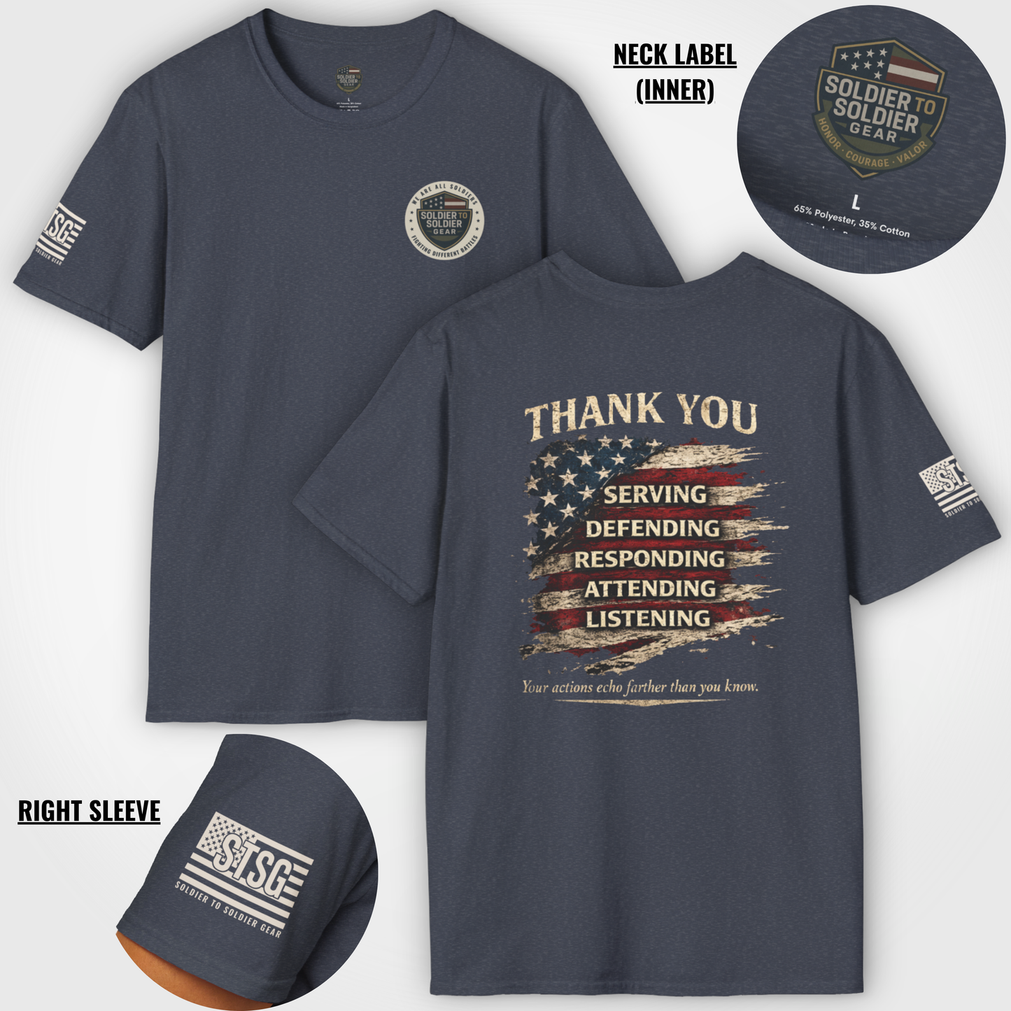 Thank You Veterans Shirt | Distressed American Flag Patriotic Tee