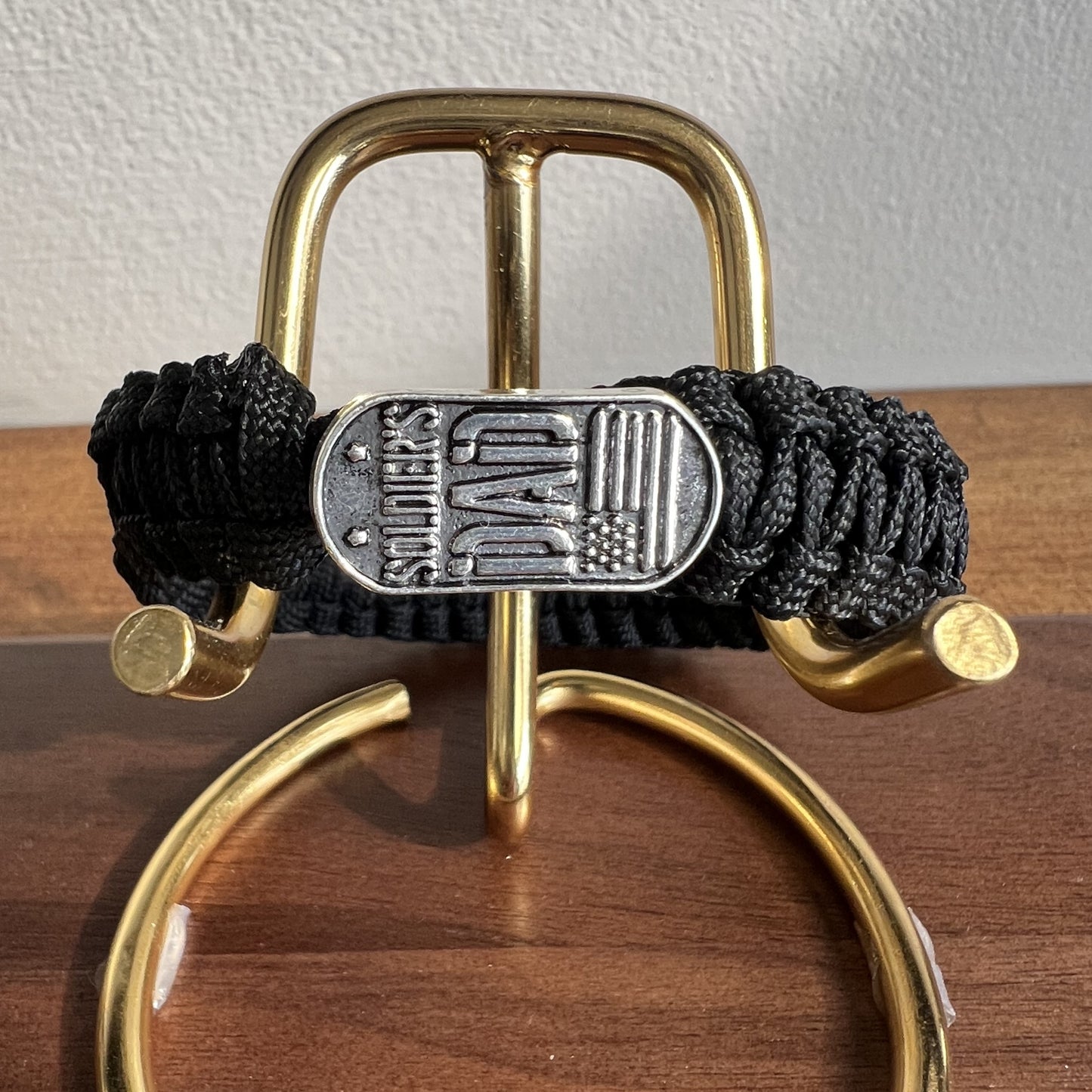 Soldier's Parents Dad Mom Paracord Bracelet – Tactical Survival Bracelet with Button Loop Closure