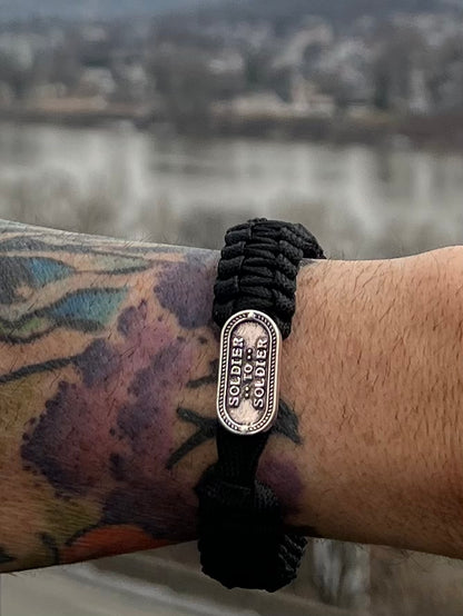 Soldier to Soldier Paracord Bracelet – Tactical Survival Bracelet with Button Loop Closure