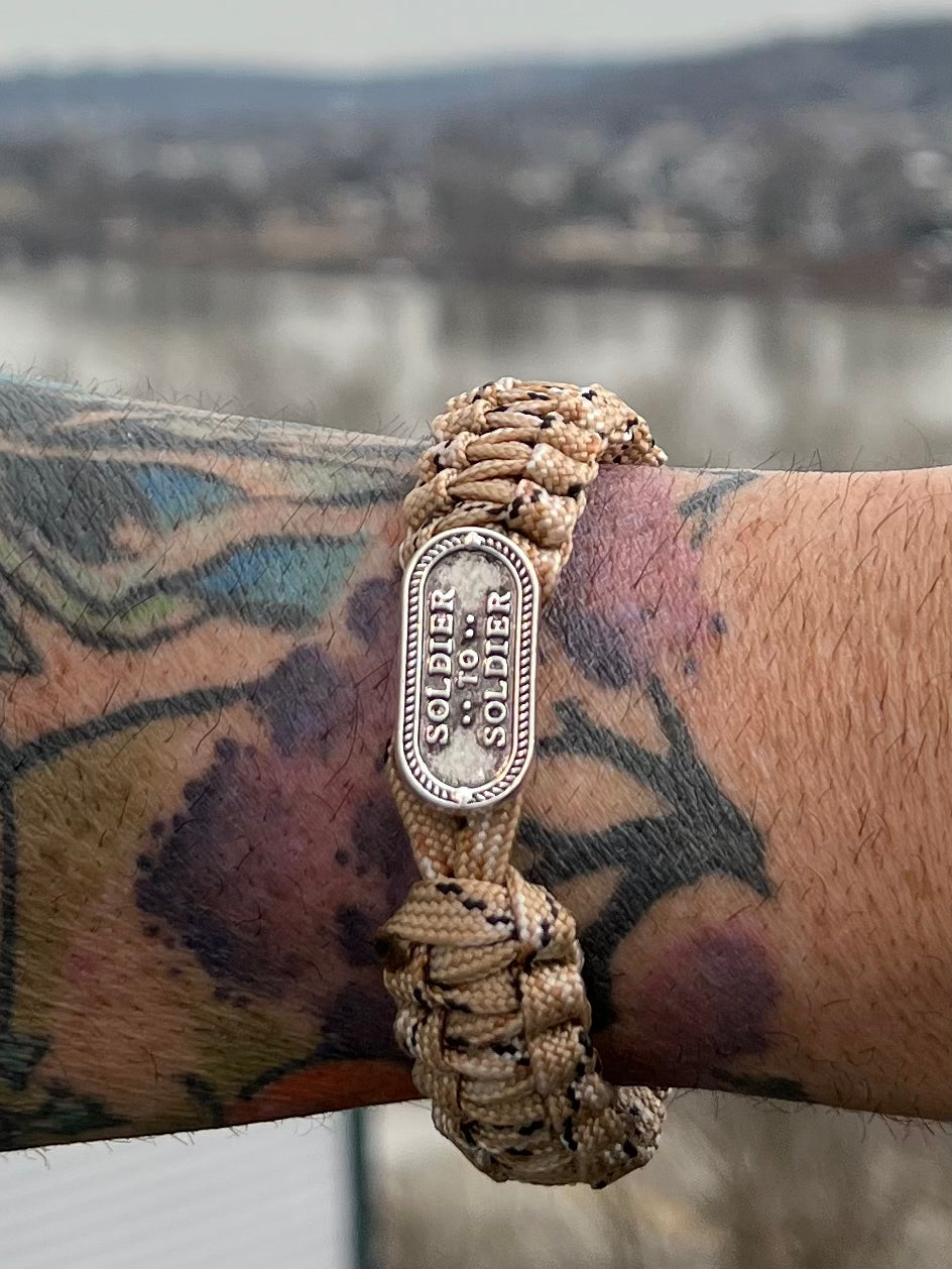 Soldier to Soldier Paracord Bracelet – Tactical Survival Bracelet with Button Loop Closure