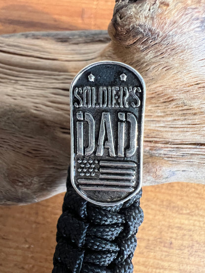 Soldier's Dad Paracord Bracelet – Tactical Survival Bracelet with Button Loop Closure