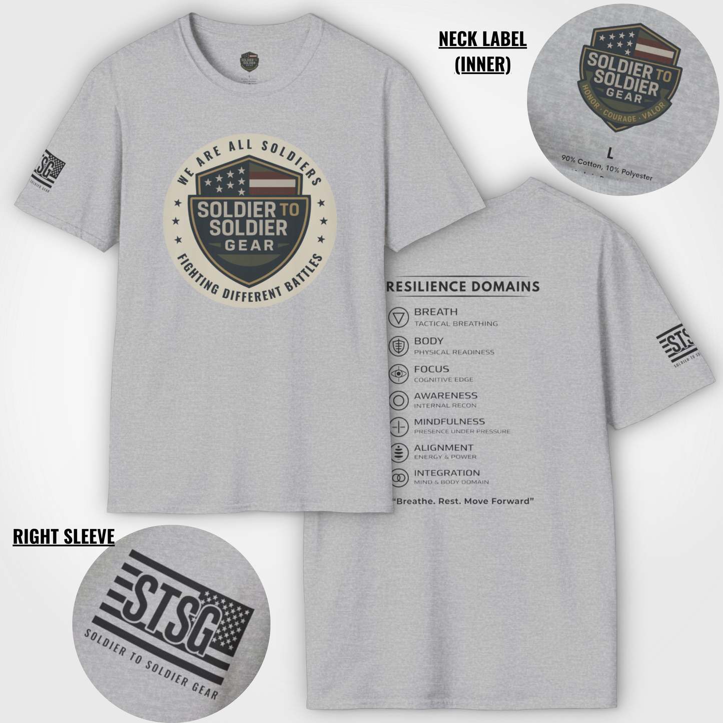 Military Resilience Shirt – Soldier Mindset Tactical Motivational Tee | Veteran Inspired Apparel | Soldier to Soldier Gear