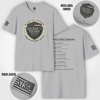 Military Resilience Shirt – Soldier Mindset Tactical Motivational Tee | Veteran Inspired Apparel | Soldier to Soldier Gear
